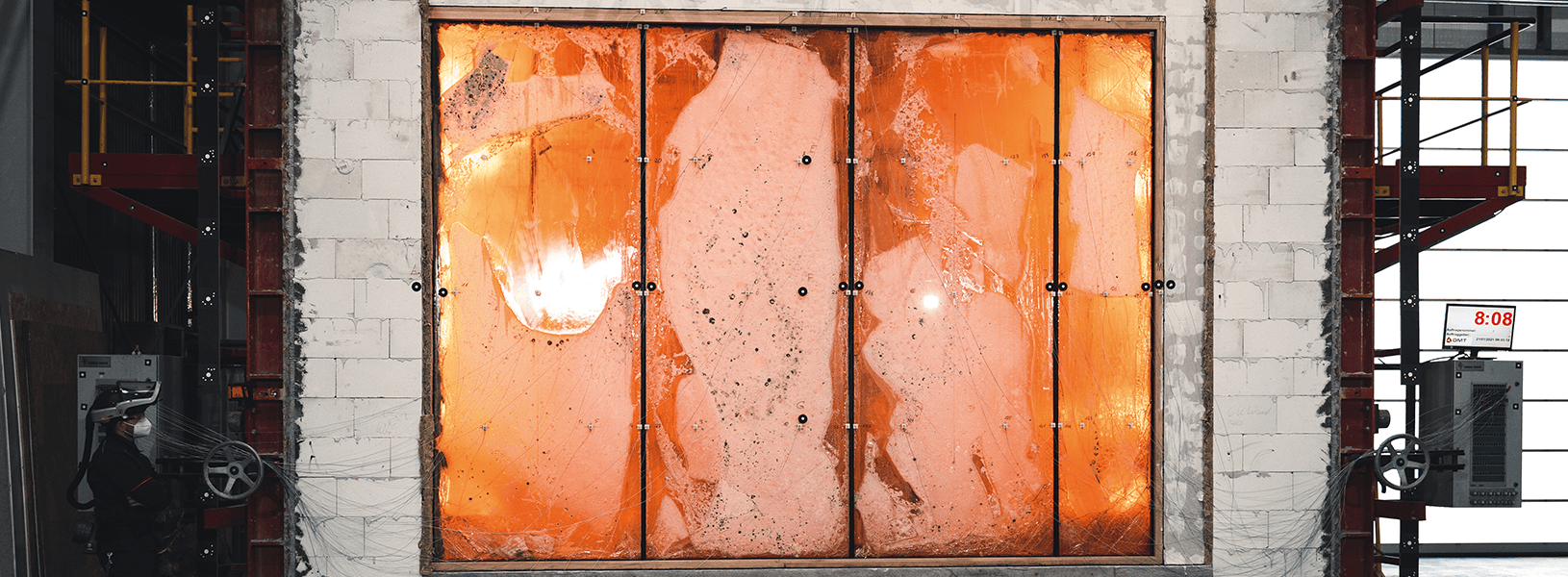 Brandschutzglas von Hero-Glas im Schnitt – Aufbau einer EI90-Verglasung