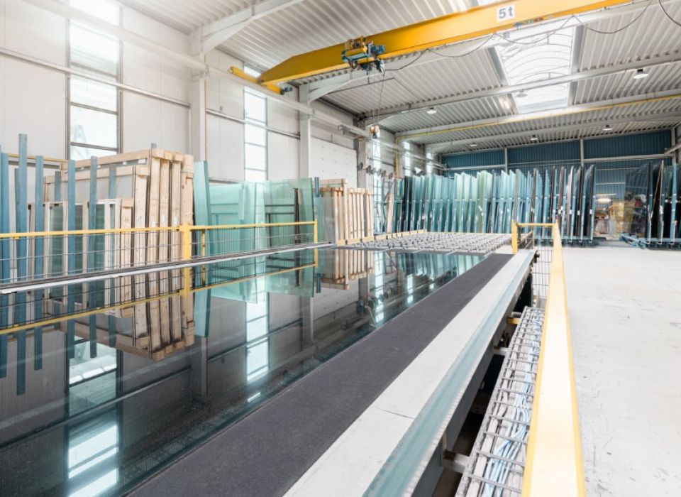 Glass blank from the conveyor belt